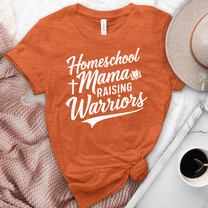 Homeschool Mama Raising Warriors Heathered Tee