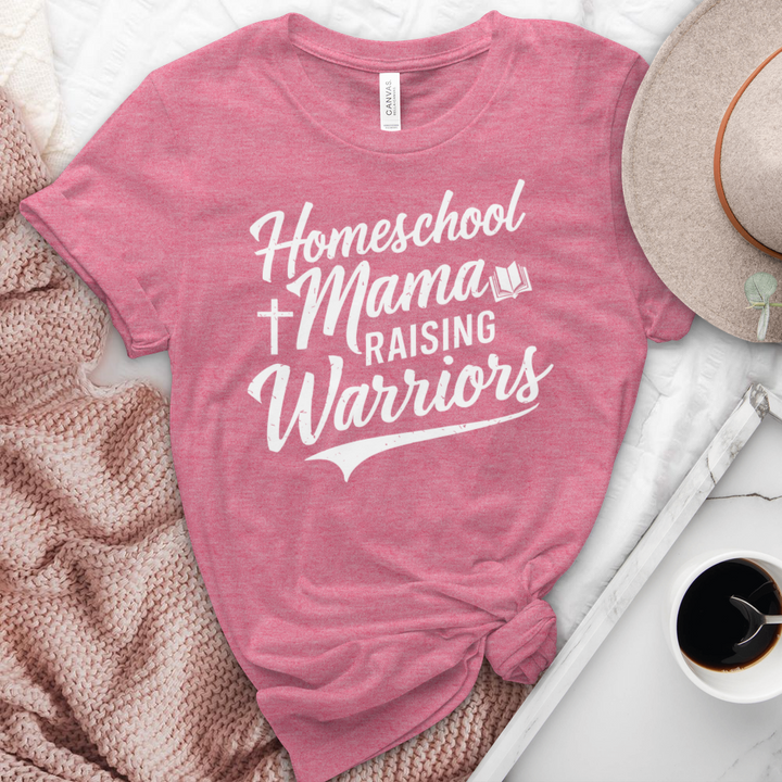 Homeschool Mama Raising Warriors Heathered Tee