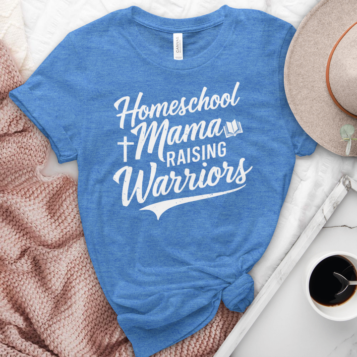 Homeschool Mama Raising Warriors Heathered Tee