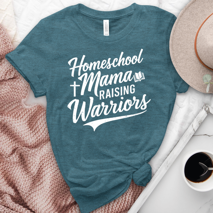 Homeschool Mama Raising Warriors Heathered Tee