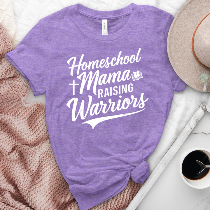 Homeschool Mama Raising Warriors Heathered Tee