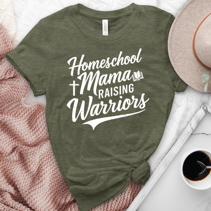 Homeschool Mama Raising Warriors Heathered Tee