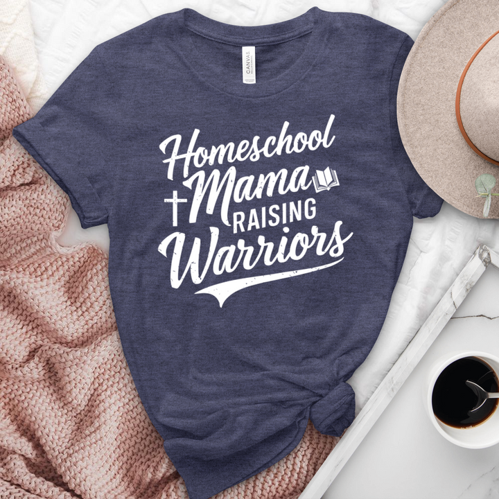 Homeschool Mama Raising Warriors Heathered Tee