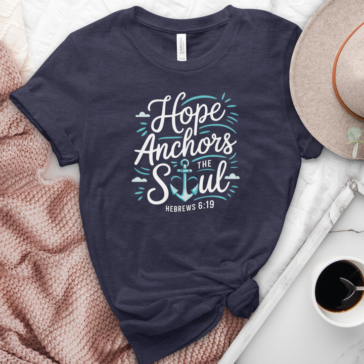 Hope Anchors The Soul Heathered Tee