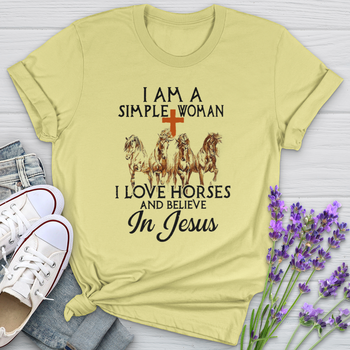 I Love Horses & Believe In Jesus Softstyle Tee
