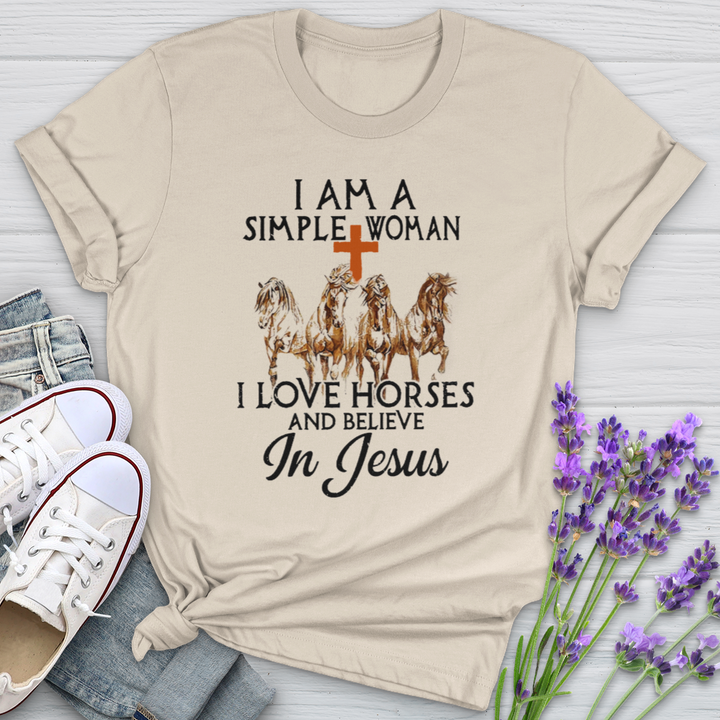 I Love Horses & Believe In Jesus Softstyle Tee
