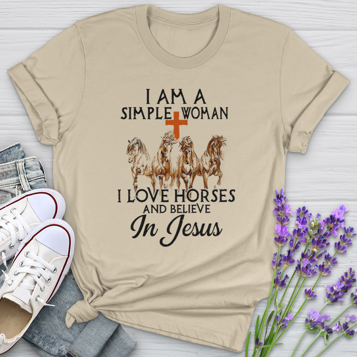 I Love Horses & Believe In Jesus Softstyle Tee