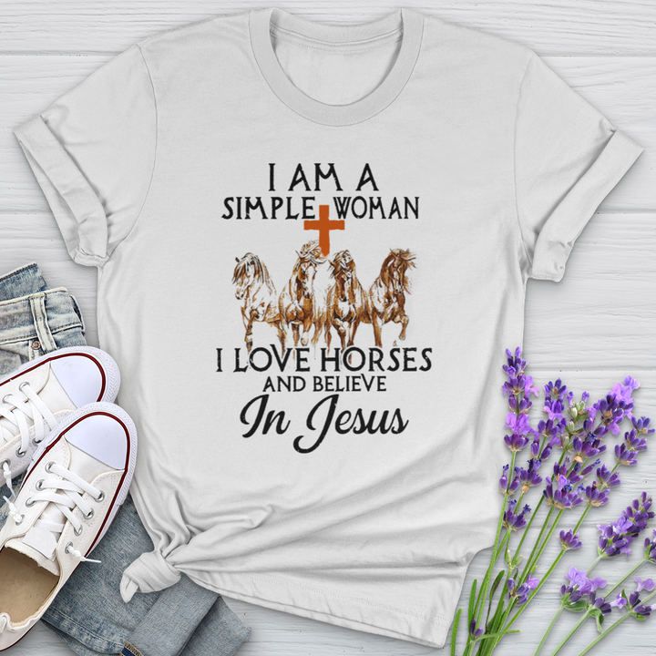 I Love Horses & Believe In Jesus Softstyle Tee