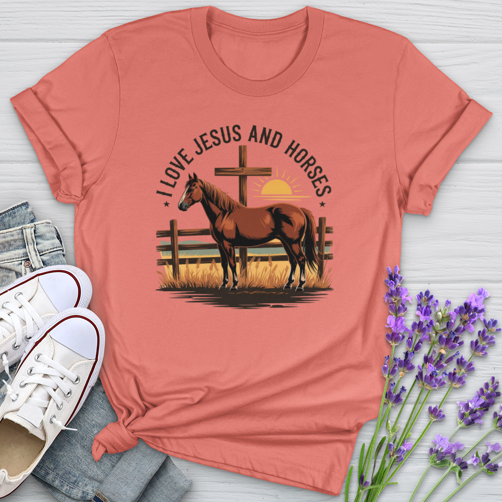 I Love Jesus & Horses Softstyle Tee