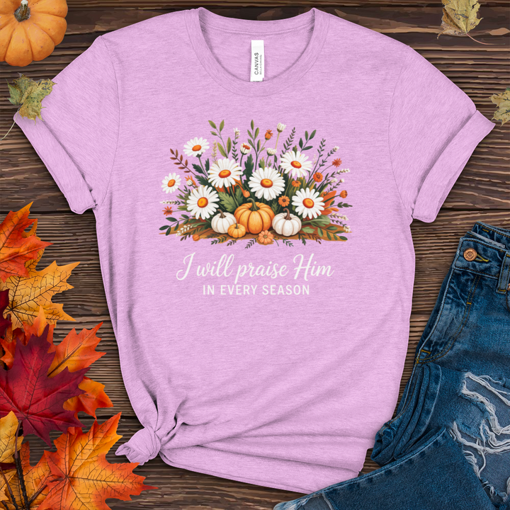 I Will Praise Him Fall Heathered Tee