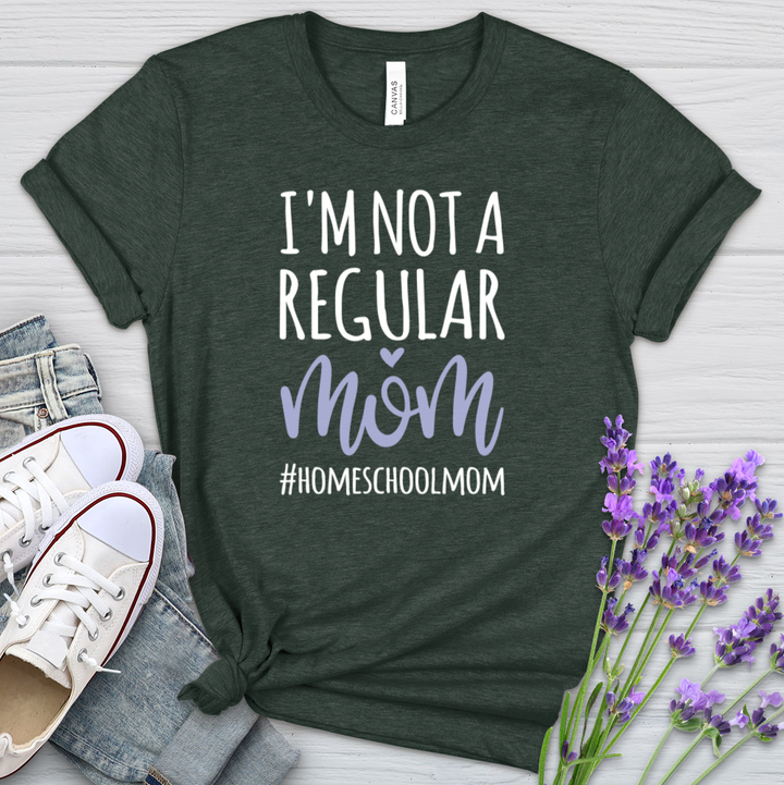 I'm Not A Regular Mom #Homeschool Heathered Tee