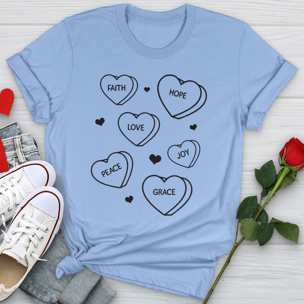 Inspirational Candy Hearts Softstyle Tee