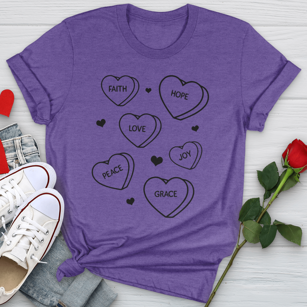 Inspirational Candy Hearts Softstyle Tee