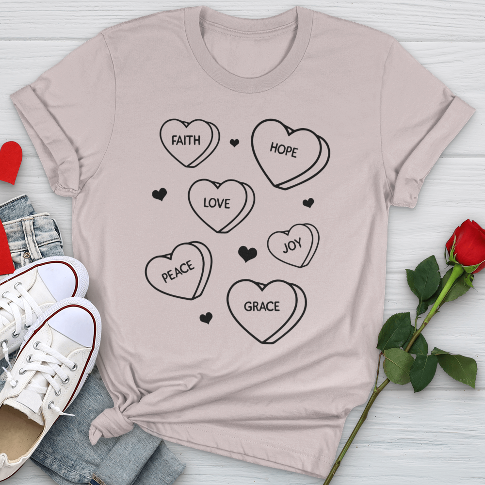 Inspirational Candy Hearts Softstyle Tee