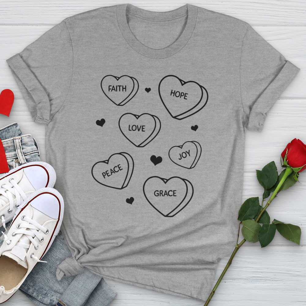 Inspirational Candy Hearts Softstyle Tee