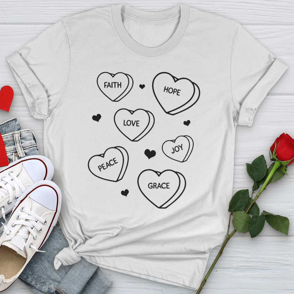 Inspirational Candy Hearts Softstyle Tee