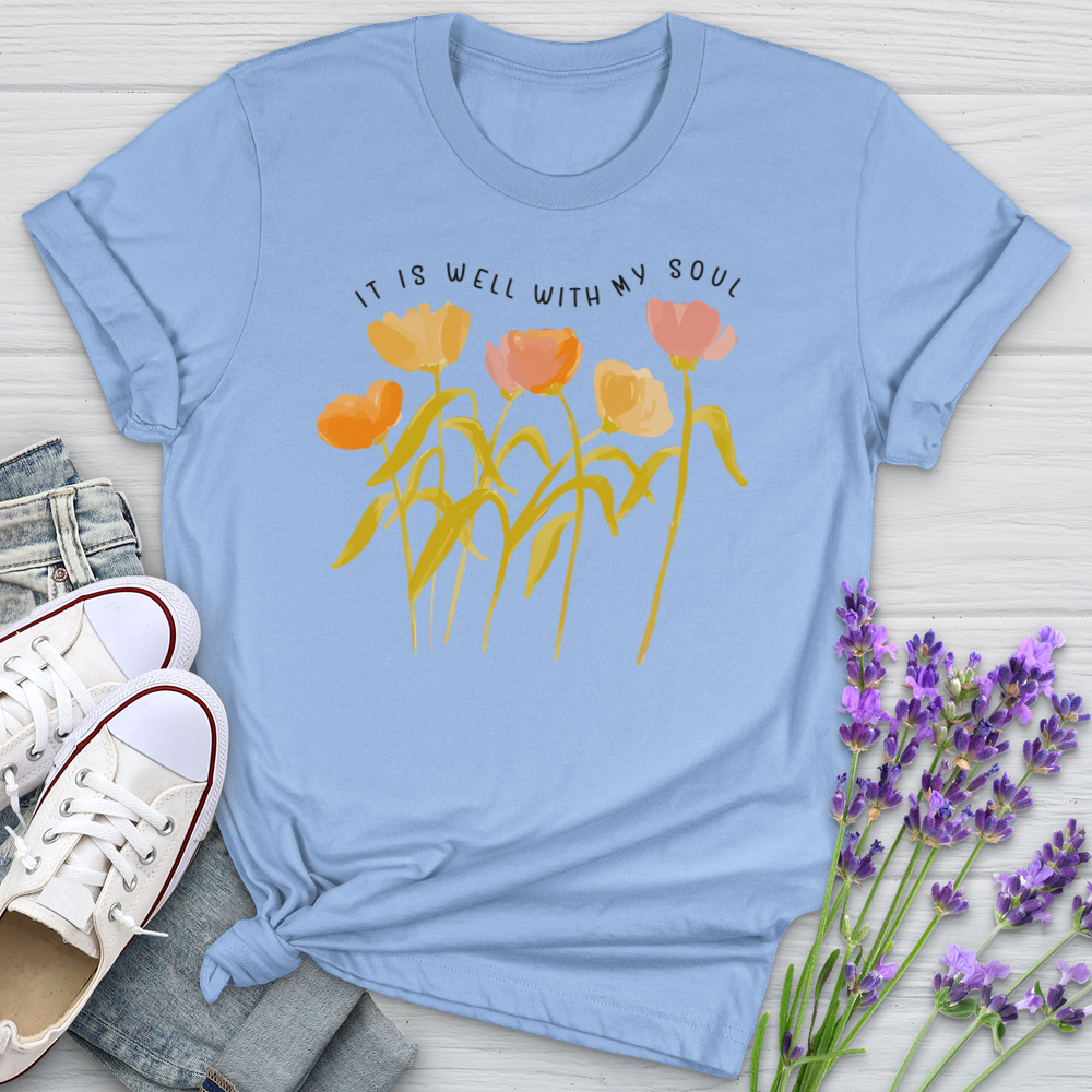 It Is Well Flowers Softstyle Tee