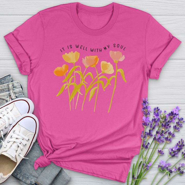 It Is Well Flowers Softstyle Tee