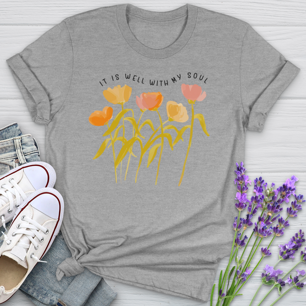 It Is Well Flowers Softstyle Tee