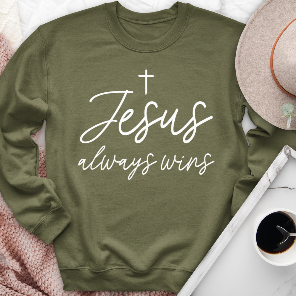 Jesus Always Wins Crewneck