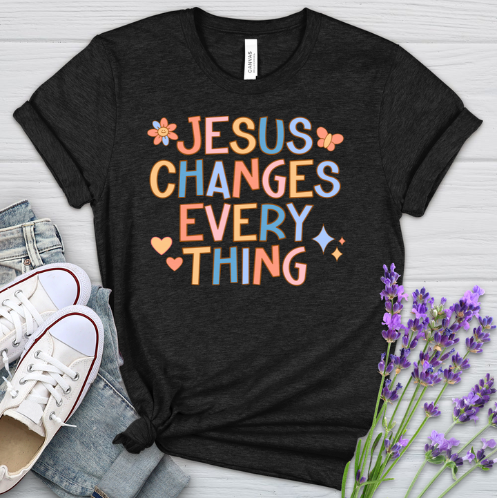 Jesus Changes Everything Heathered Tee