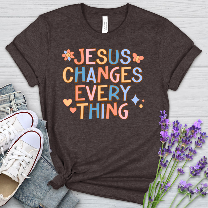 Jesus Changes Everything Heathered Tee