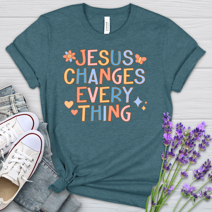 Jesus Changes Everything Heathered Tee