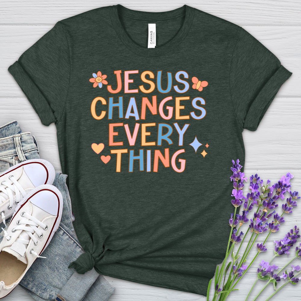 Jesus Changes Everything Heathered Tee