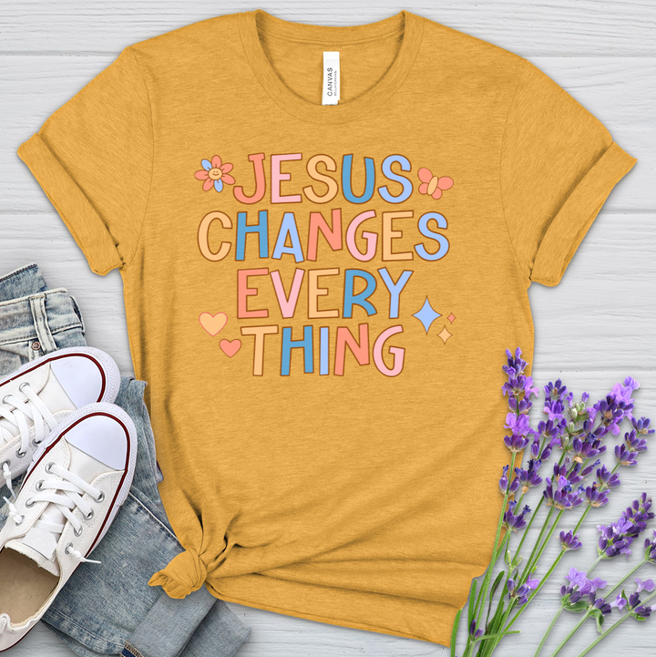 Jesus Changes Everything Heathered Tee