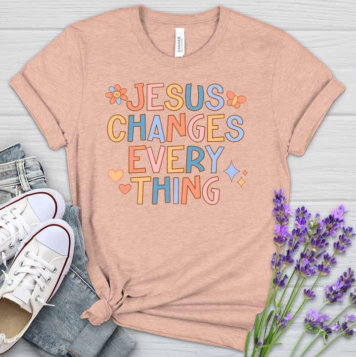 Jesus Changes Everything Heathered Tee