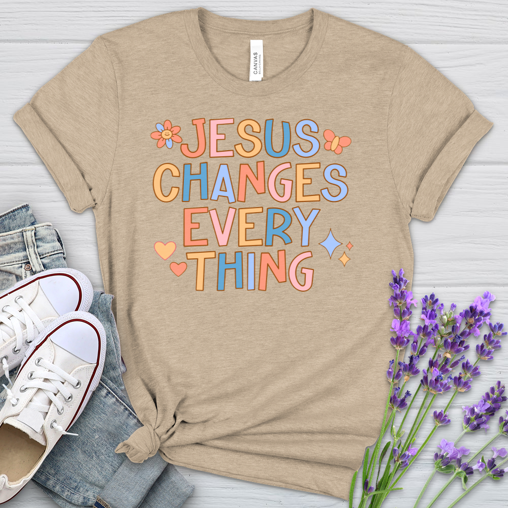 Jesus Changes Everything Heathered Tee