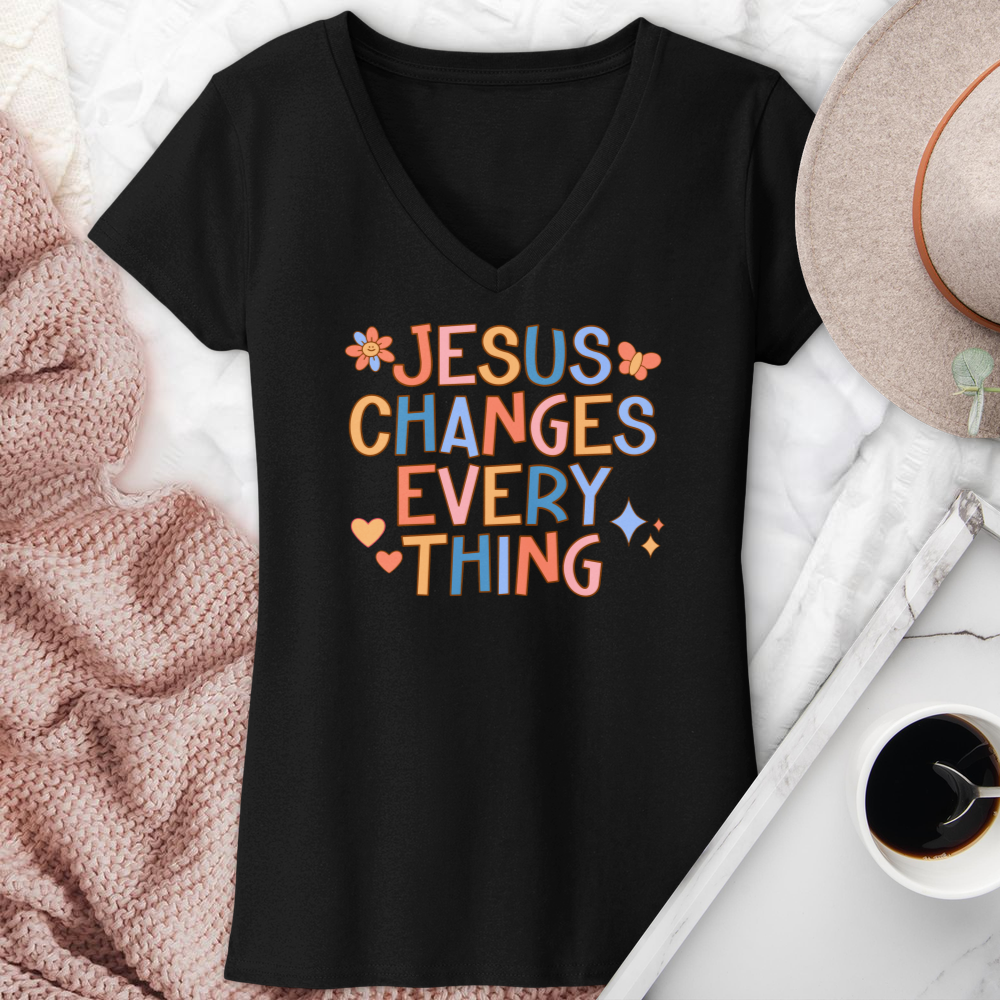 Jesus Changes Everything V-Neck Tee