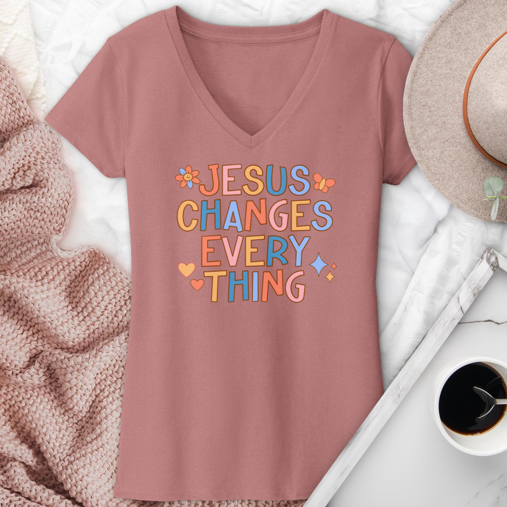 Jesus Changes Everything V-Neck Tee