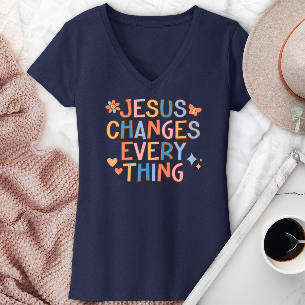 Jesus Changes Everything V-Neck Tee