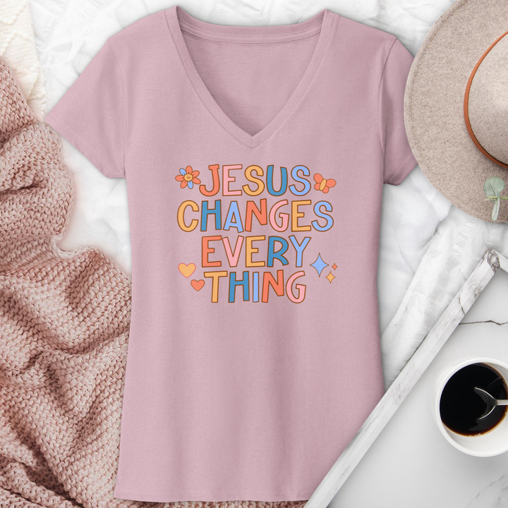 Jesus Changes Everything V-Neck Tee