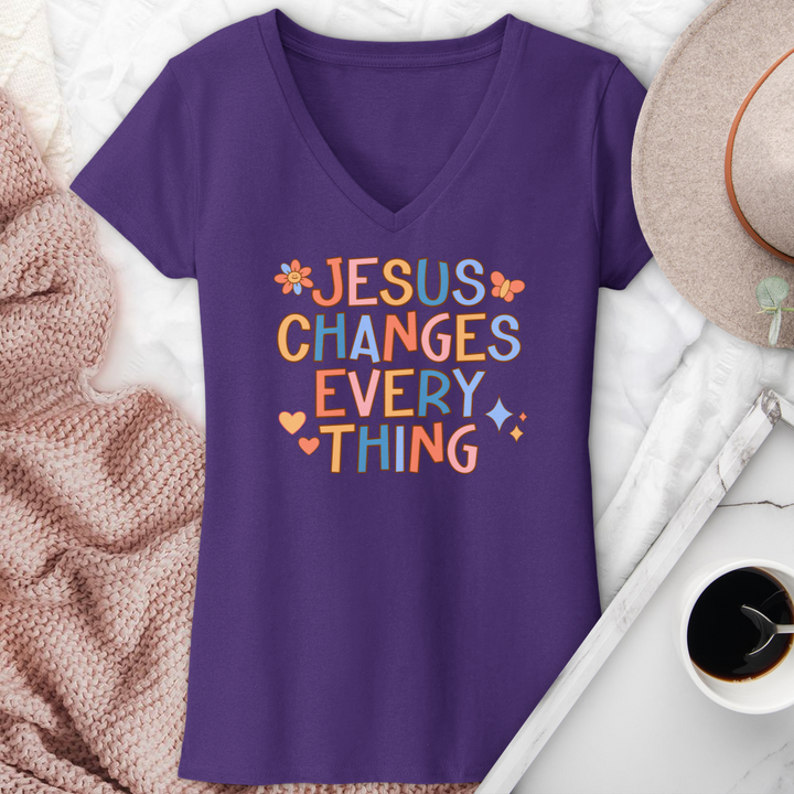 Jesus Changes Everything V-Neck Tee