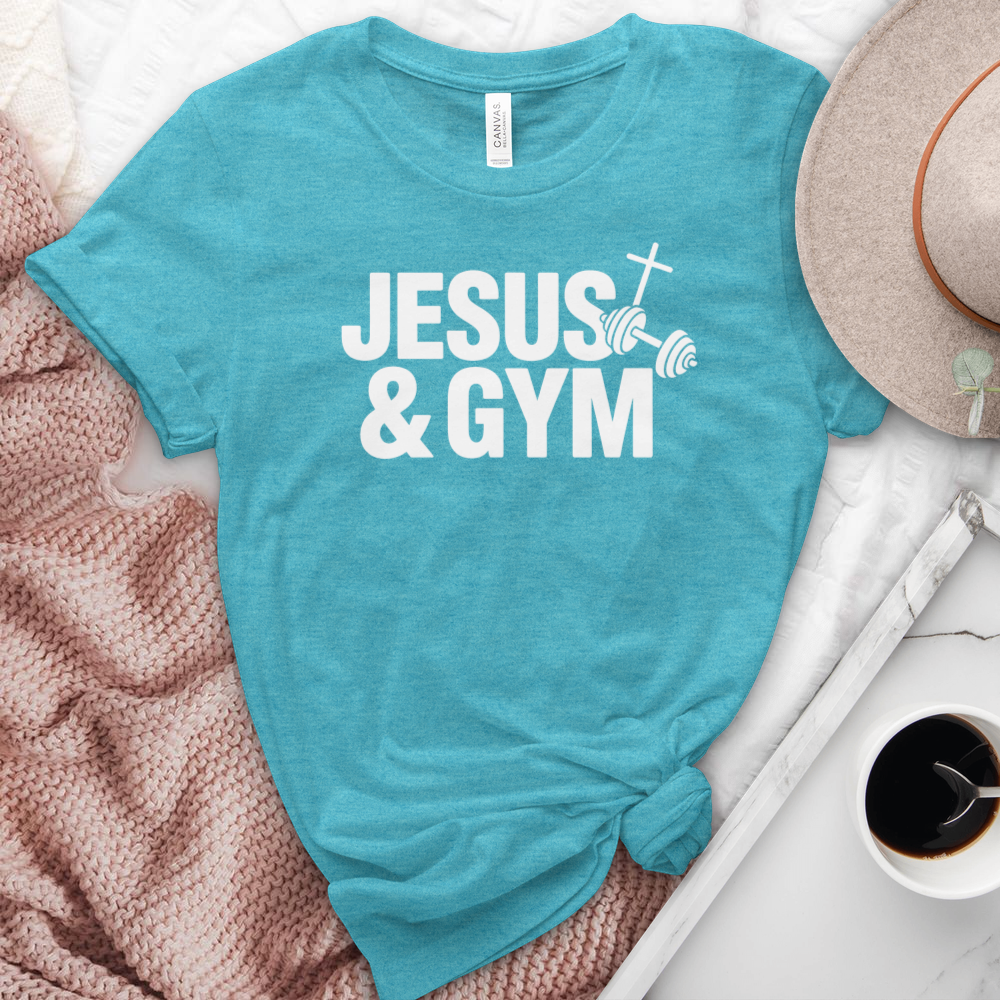 Jesus & Gym Heathered Tee
