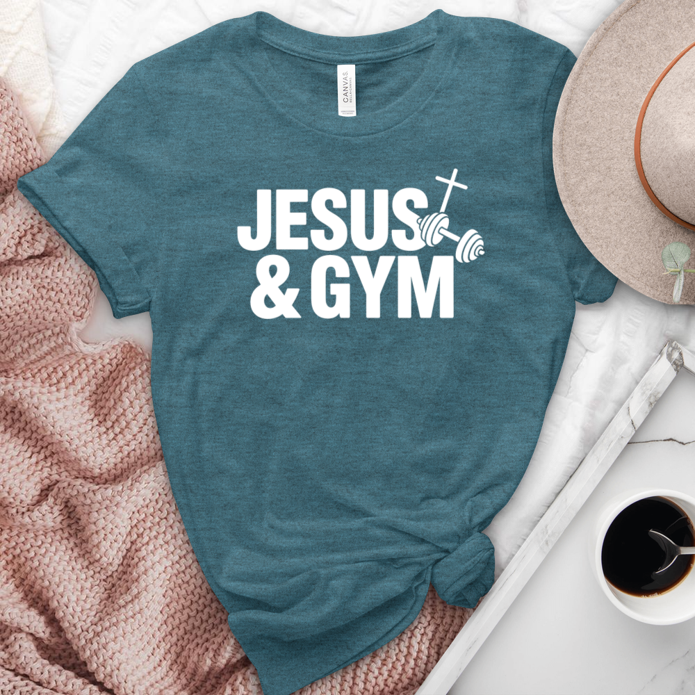 Jesus & Gym Heathered Tee