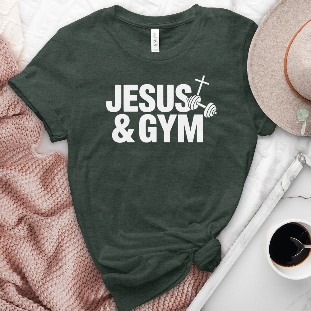 Jesus & Gym Heathered Tee
