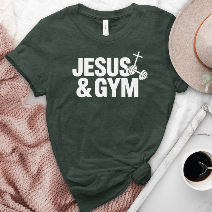 Jesus & Gym Heathered Tee