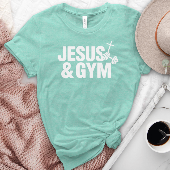 Jesus & Gym Heathered Tee