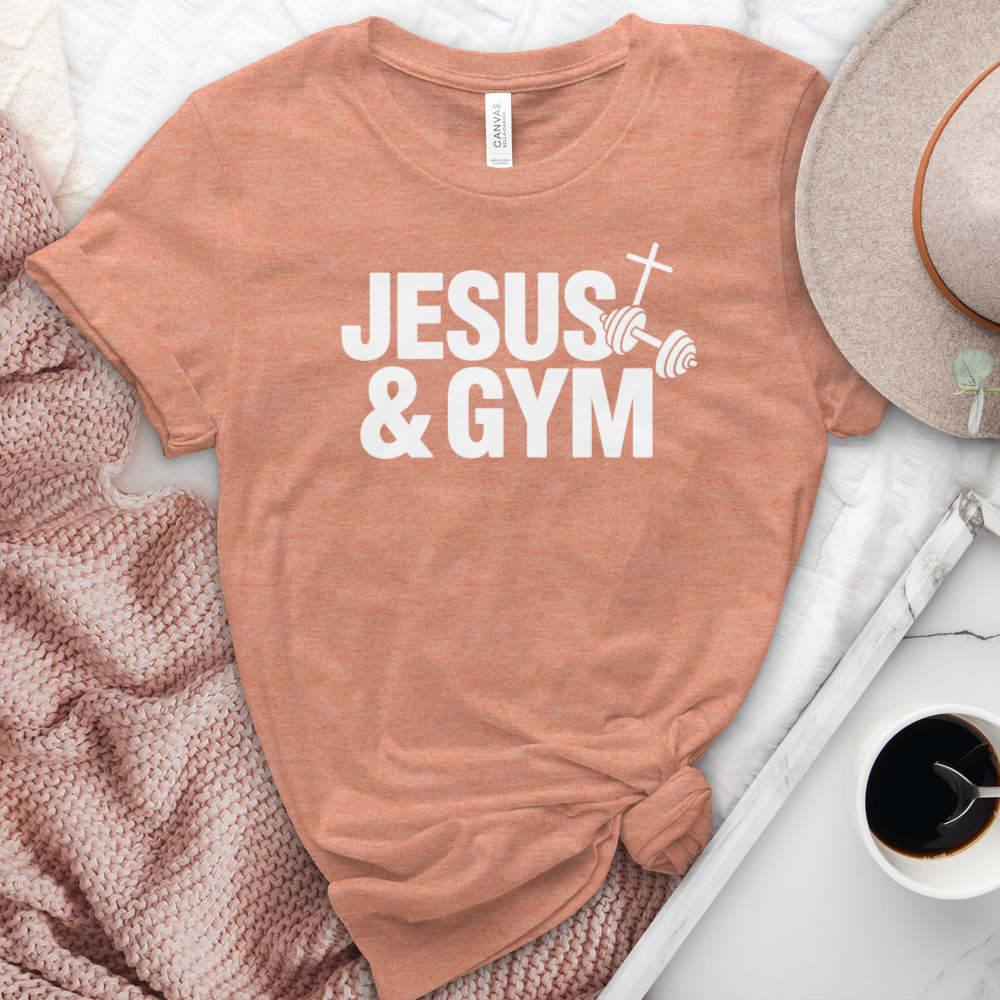 Jesus & Gym Heathered Tee