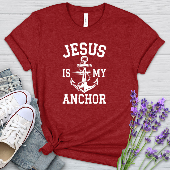 Jesus Is My Anchor Heathered Tee