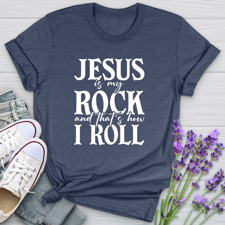 Jesus Is My Rock Softstyle Tee