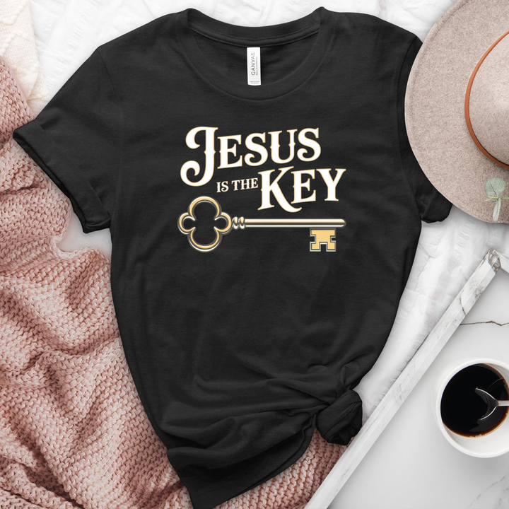 Jesus Is The Key Heathered Tee