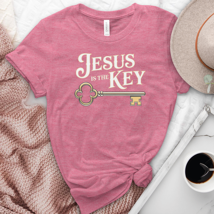 Jesus Is The Key Heathered Tee