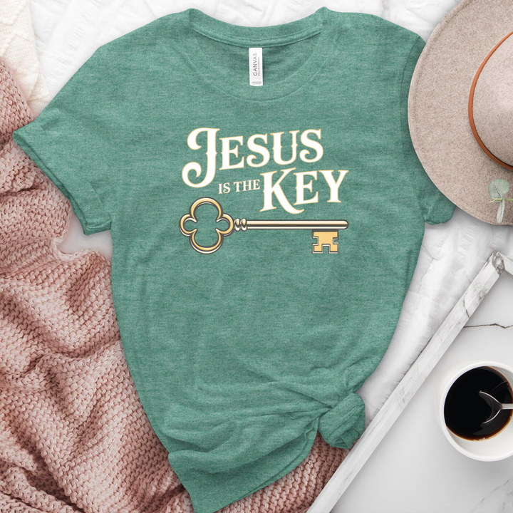 Jesus Is The Key Heathered Tee