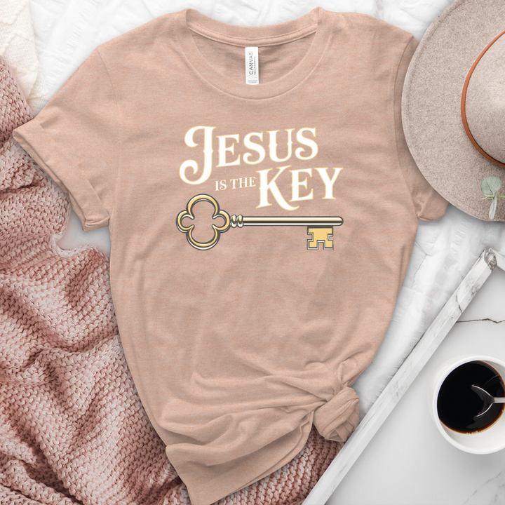 Jesus Is The Key Heathered Tee