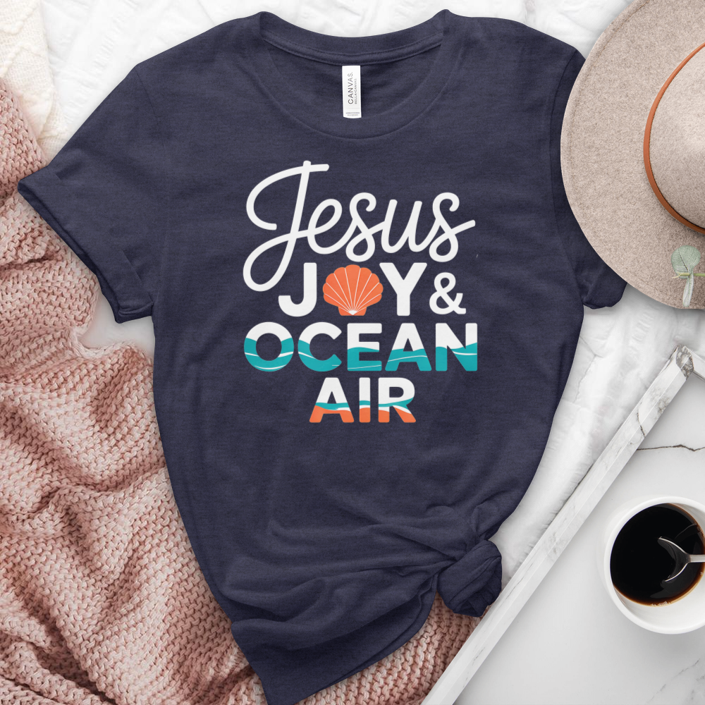 Jesus Joy & Ocean Air Heathered Tee