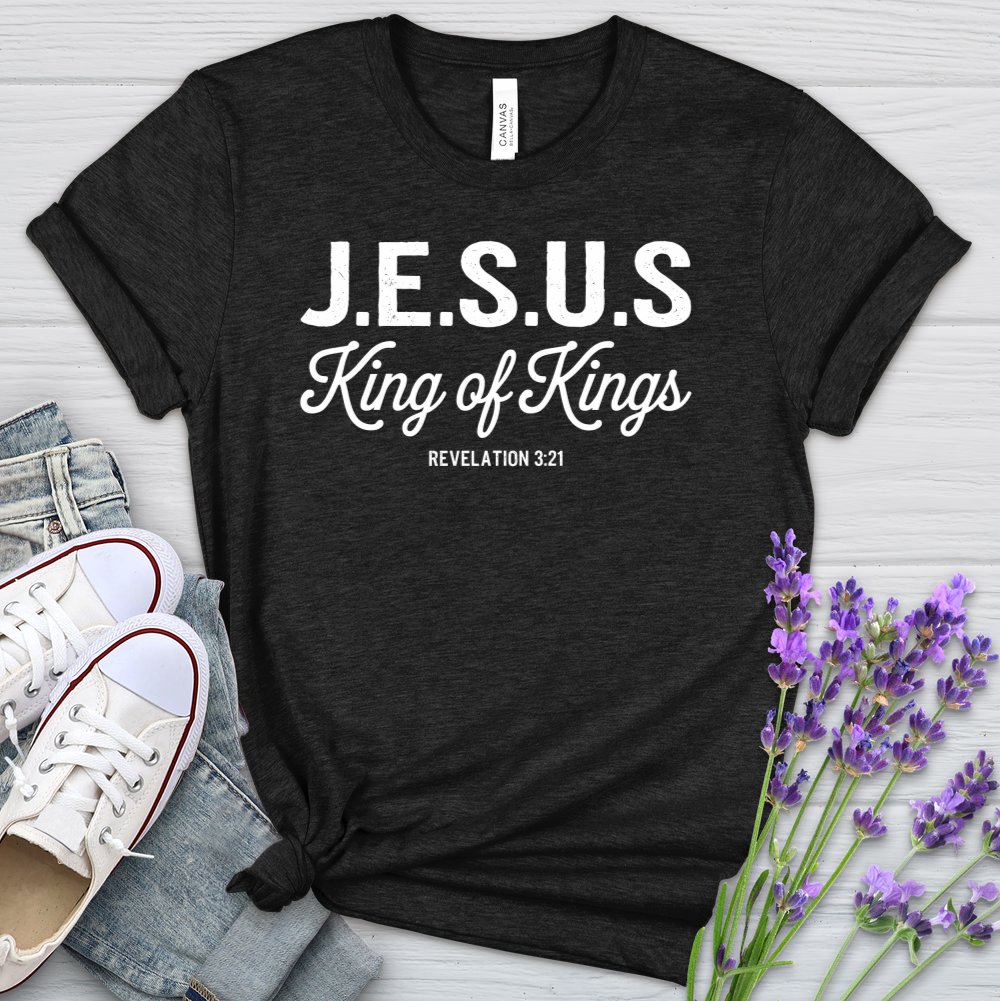 Jesus King Of Kings Heathered Tee